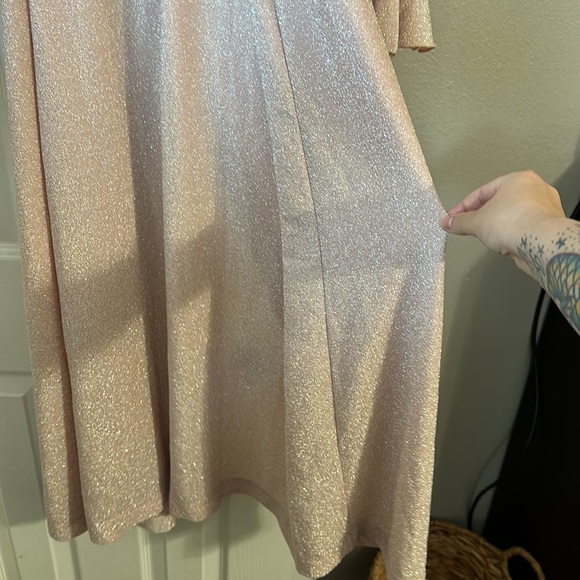 NWT Free People Pink Sparkle Maxi Wrap Dress - Picture 12 of 17